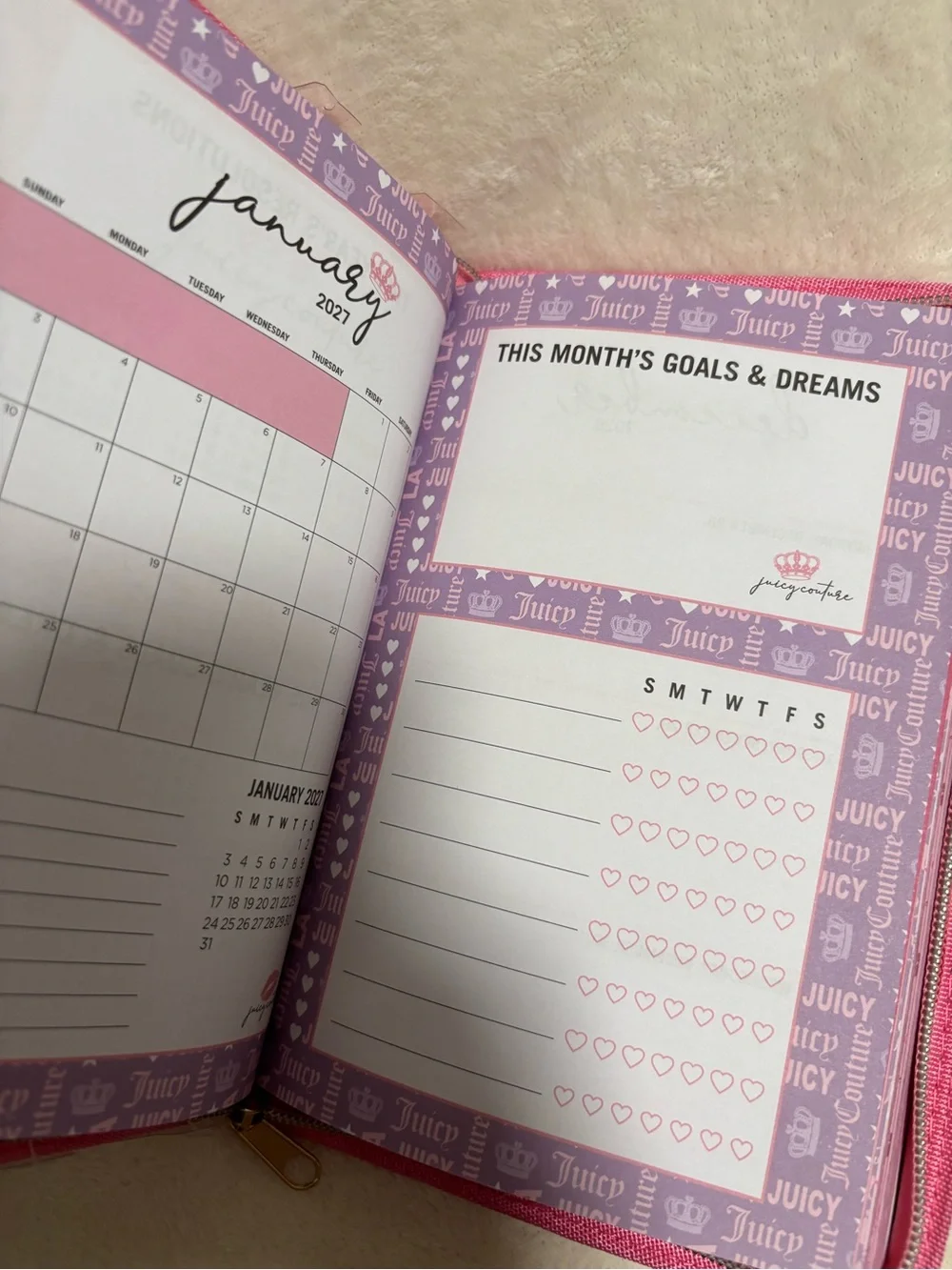 Juicy Couture ‘Juicy Girls Stay Organized’ 18 month planner with Diamond Pen